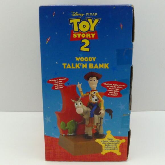 Thinkway Disney Pixar Toy Story 2 Woody Talk'n Bank Figure w